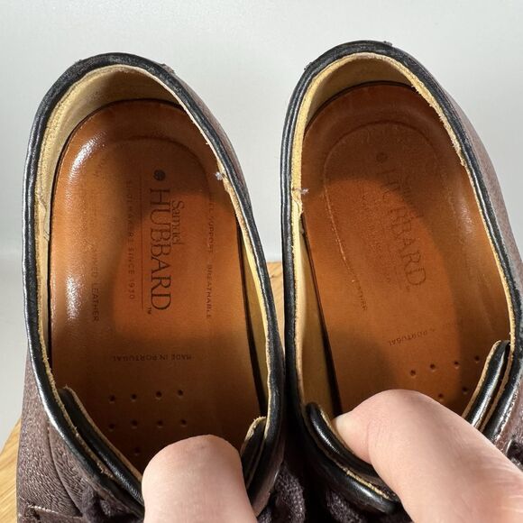 S Samuel Hubbard ’Highlander’ Mens 8.5 W‎ Brown Pebble Grain Leather Dress Shoes main image 3